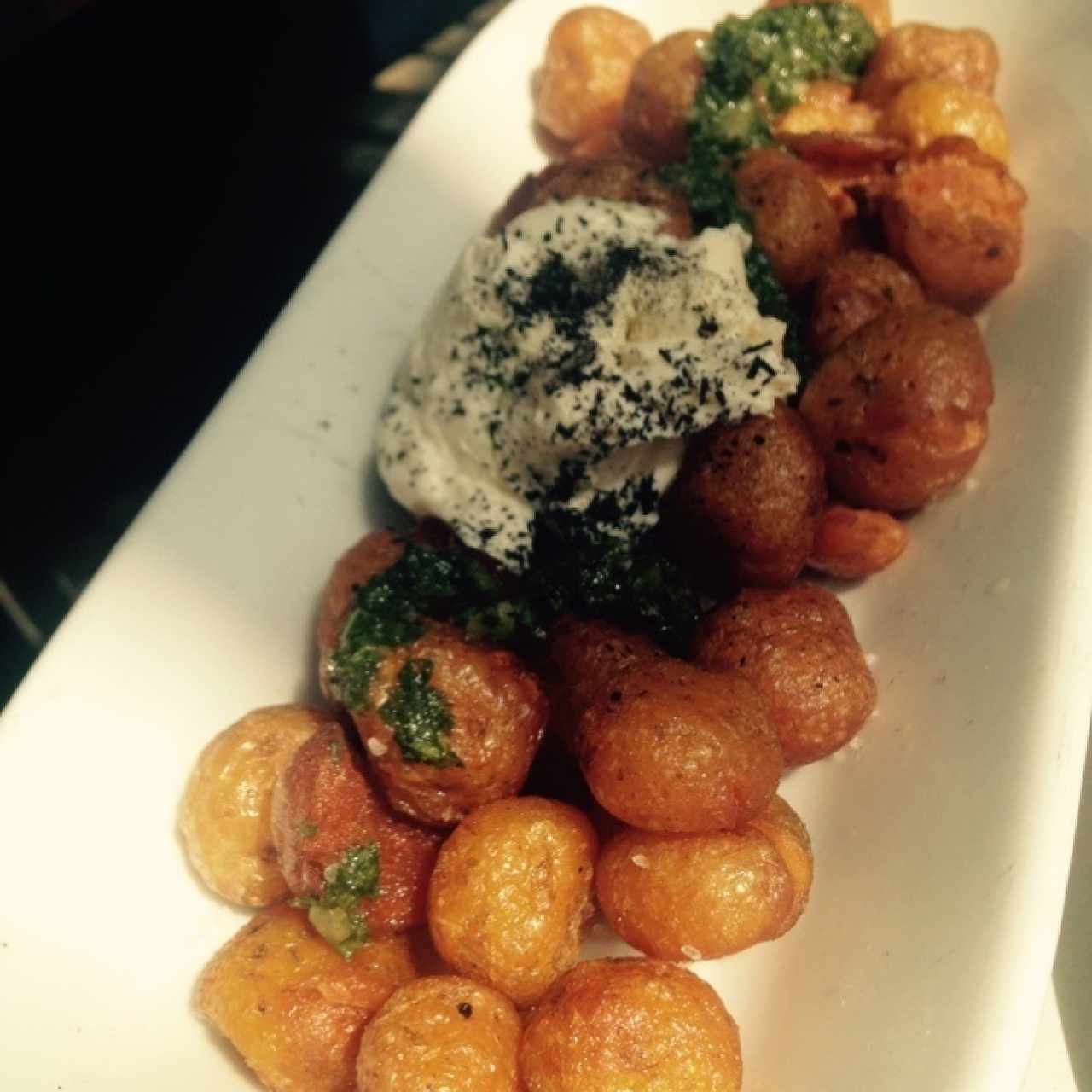 Acompañamiento de papas criollas
