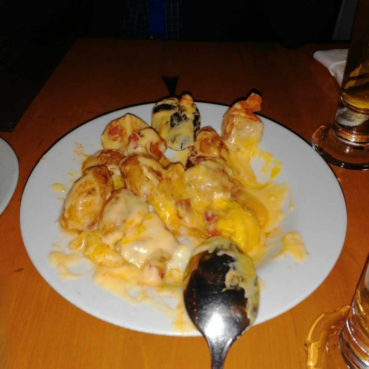 entrada huevos con papas