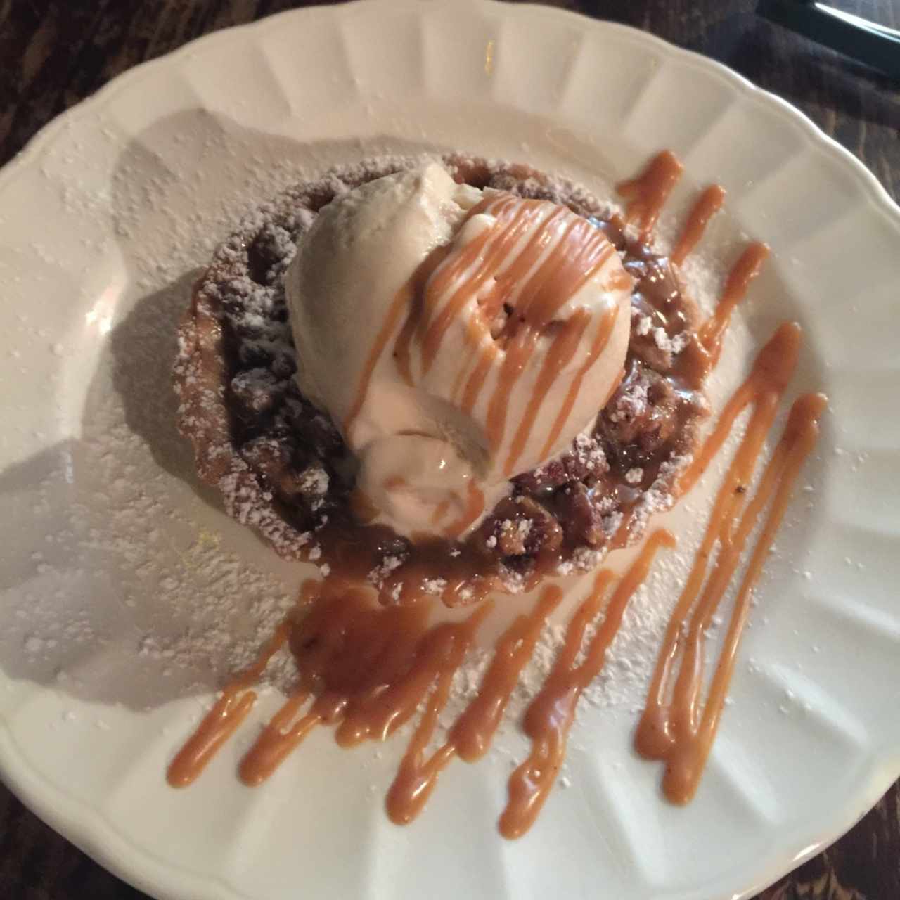 Pecan Pie con Helado de Vainilla