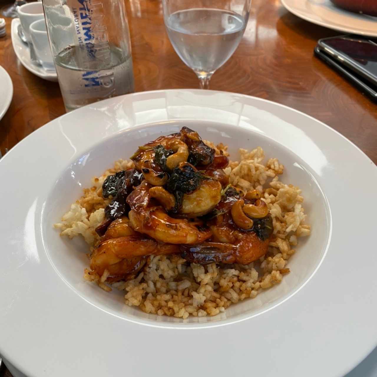 Langostinos Marañón con pega de arroz