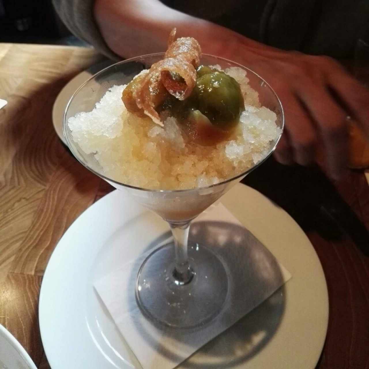 Granita de granadilla y lulo.