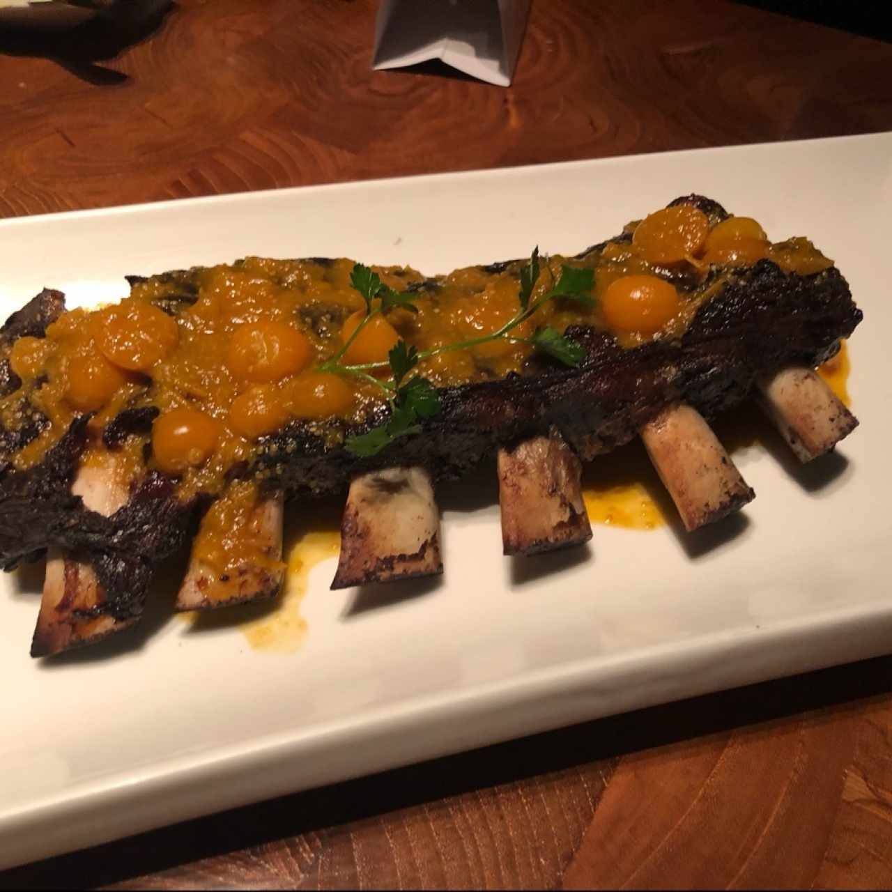 rack de costillas en coccion lenta