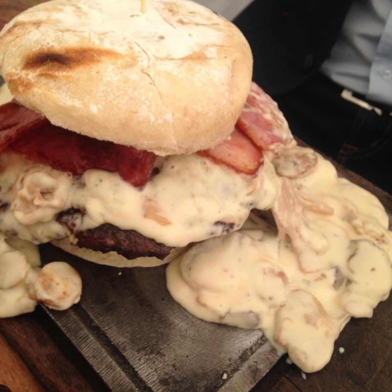 Hamburguesa de champiñones 