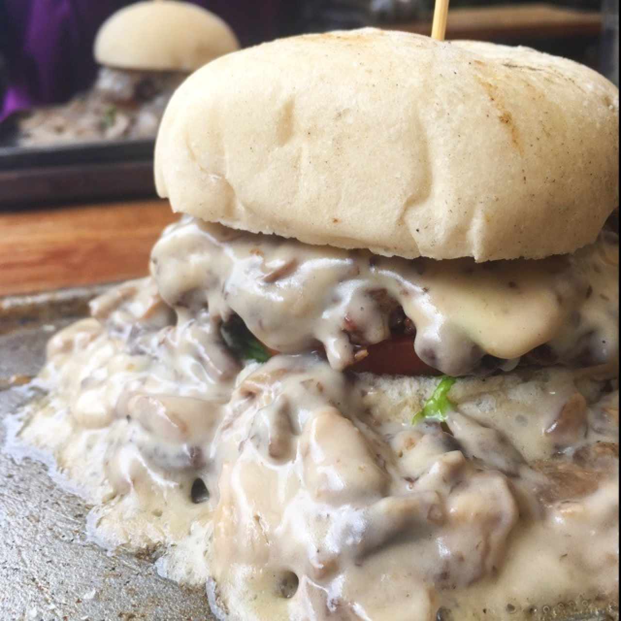 1/2 Hamburguesa al Champiñon