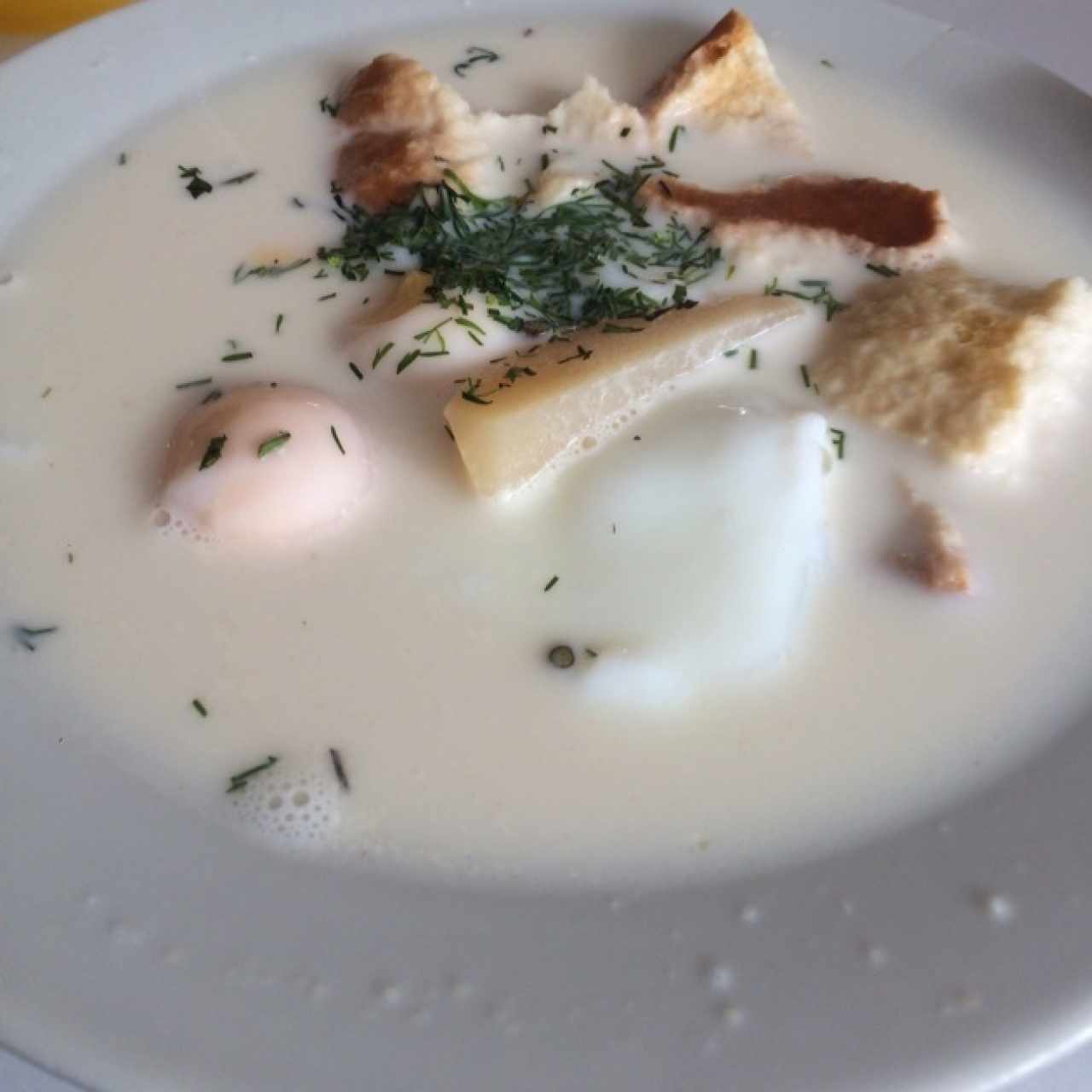 caldo de huevo