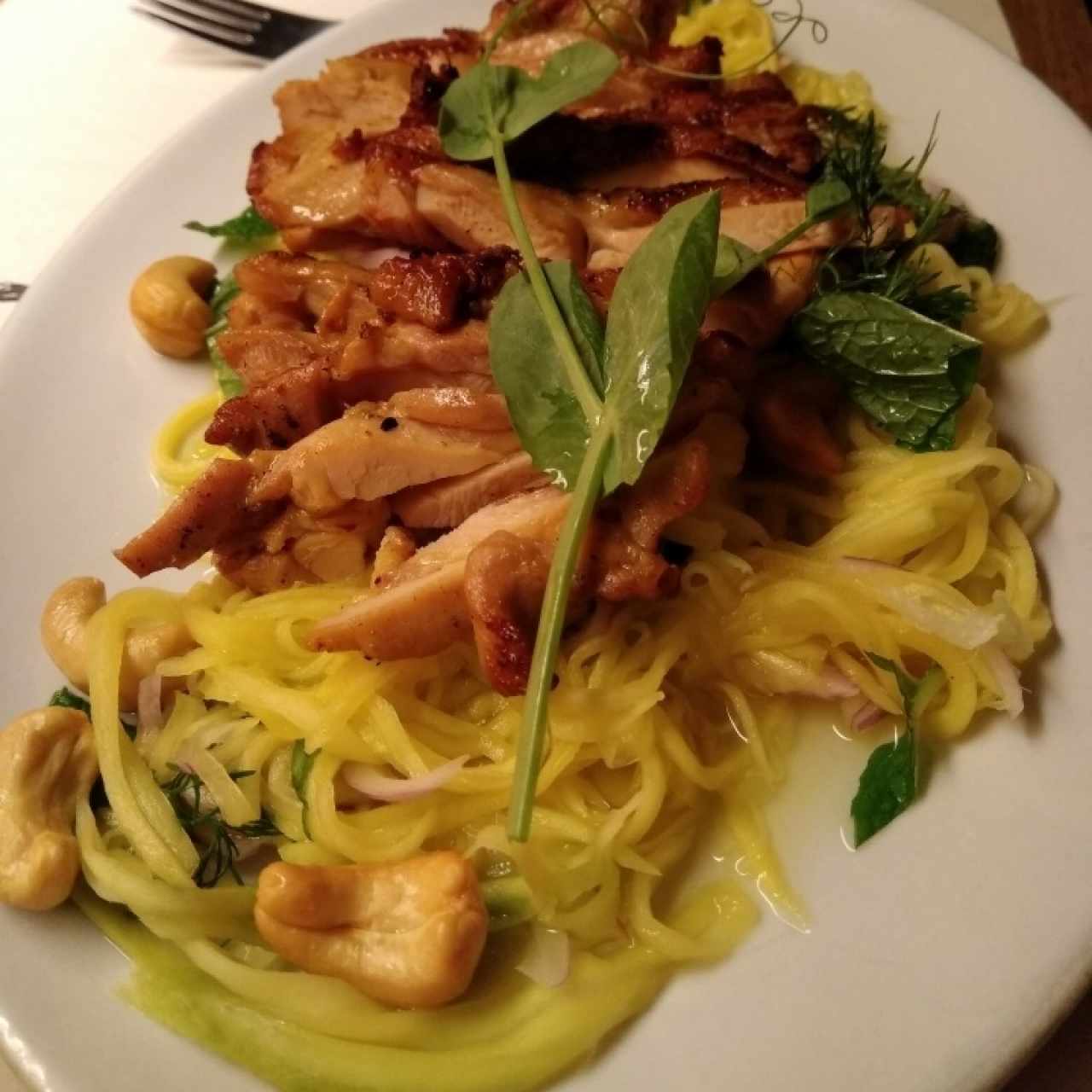 mango y pollo