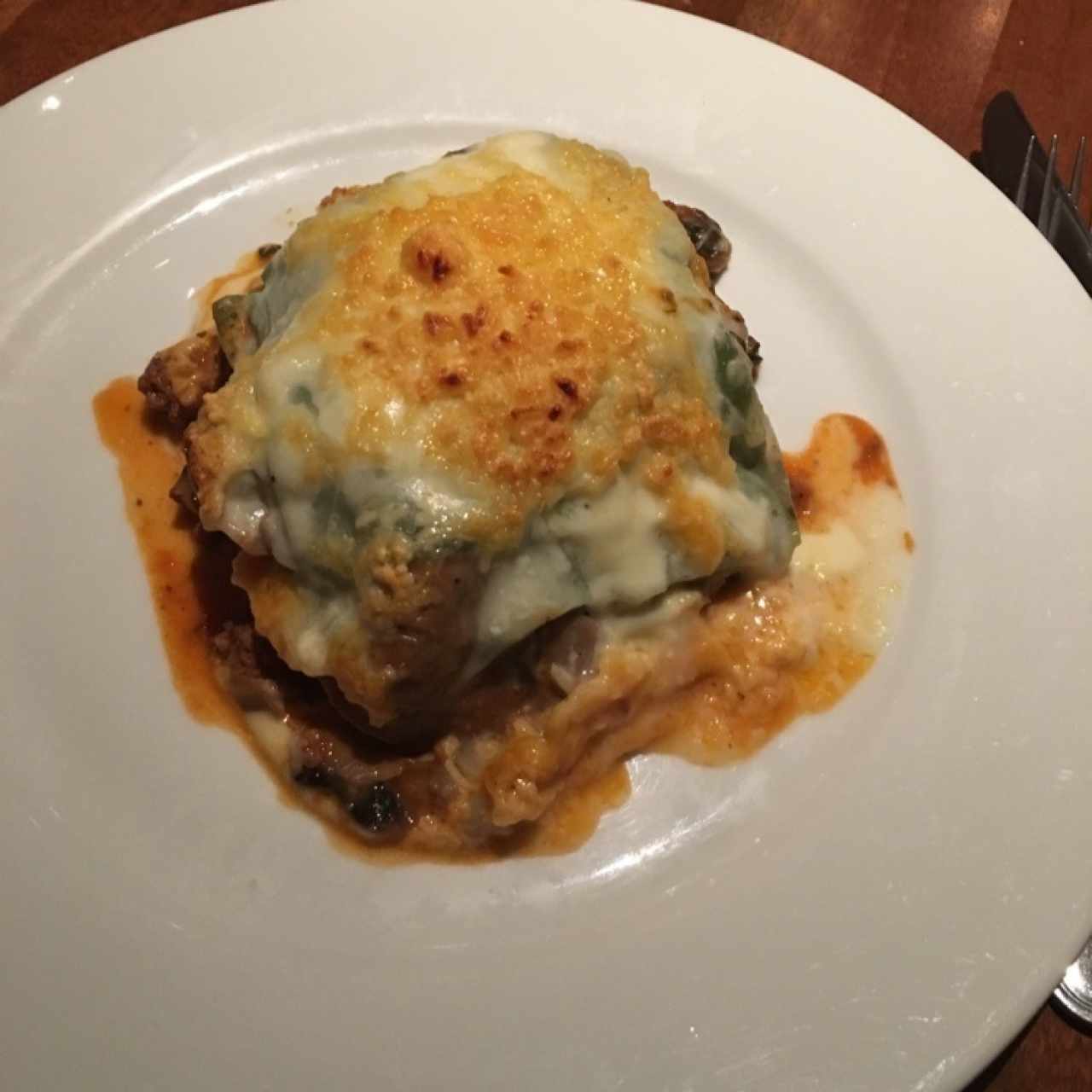 lasagna de carne y champiñones 