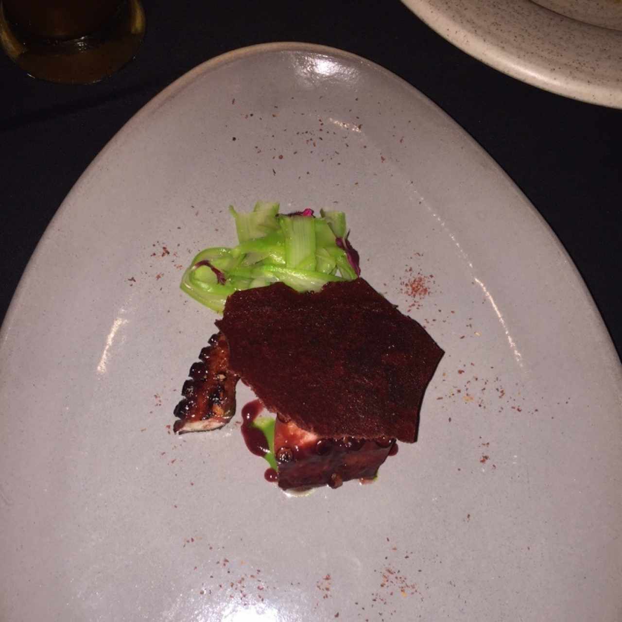 Pulpo en salsa de corozo