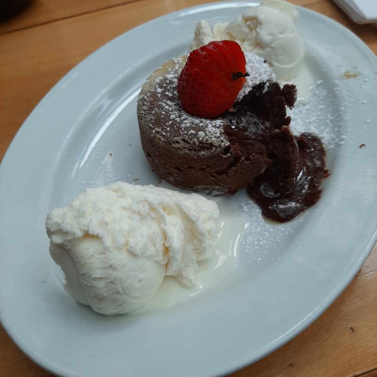 Volcán de chocolate.