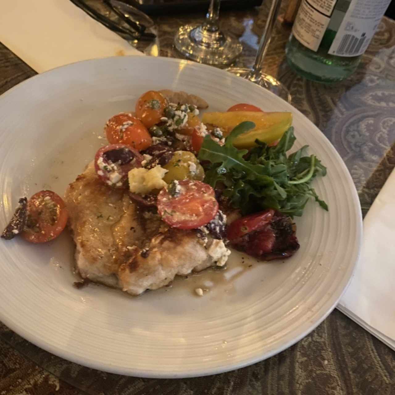 Mero con vegetales 