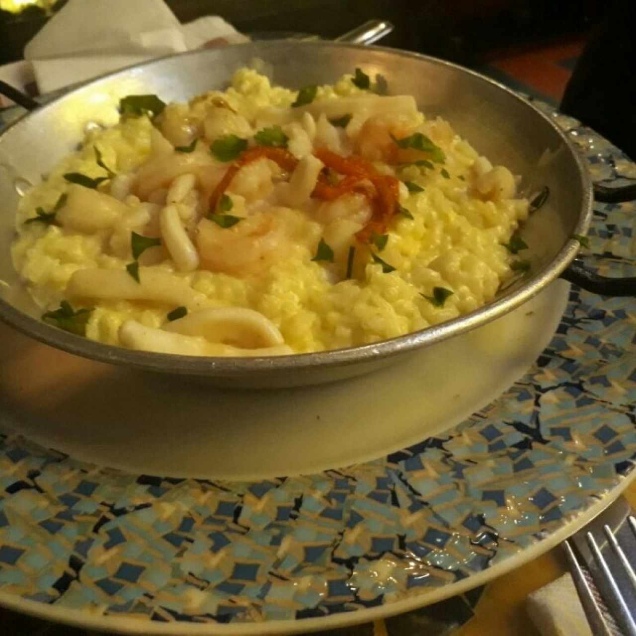 Arroz meloso de mariscos