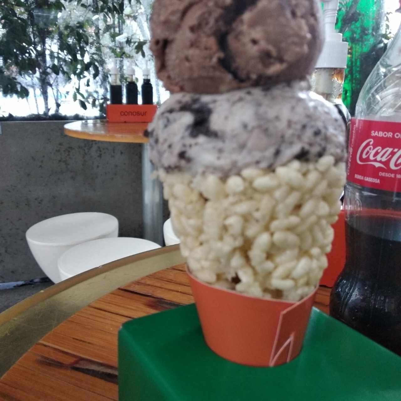 helado de oreo y brownie