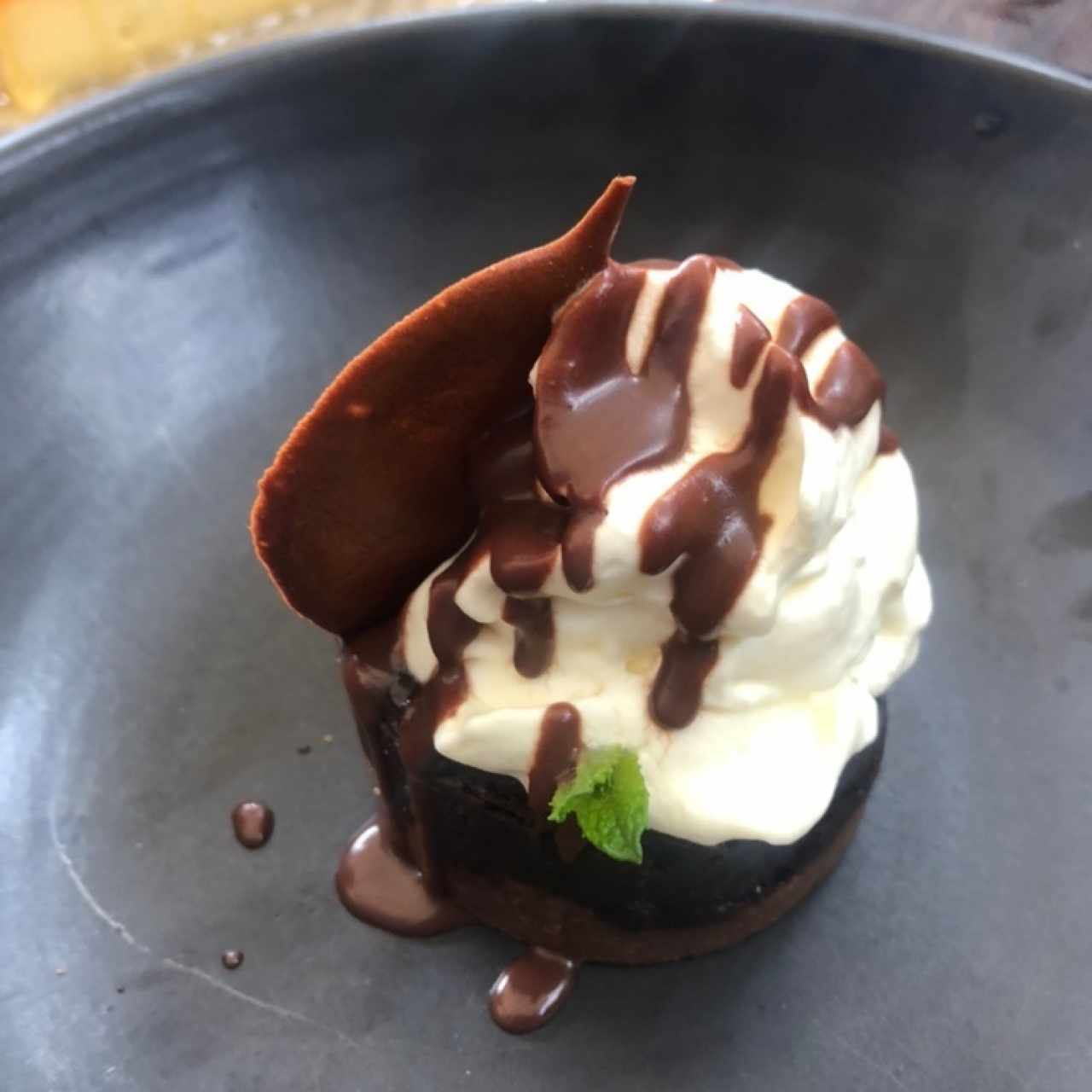 Postre de chocolate 