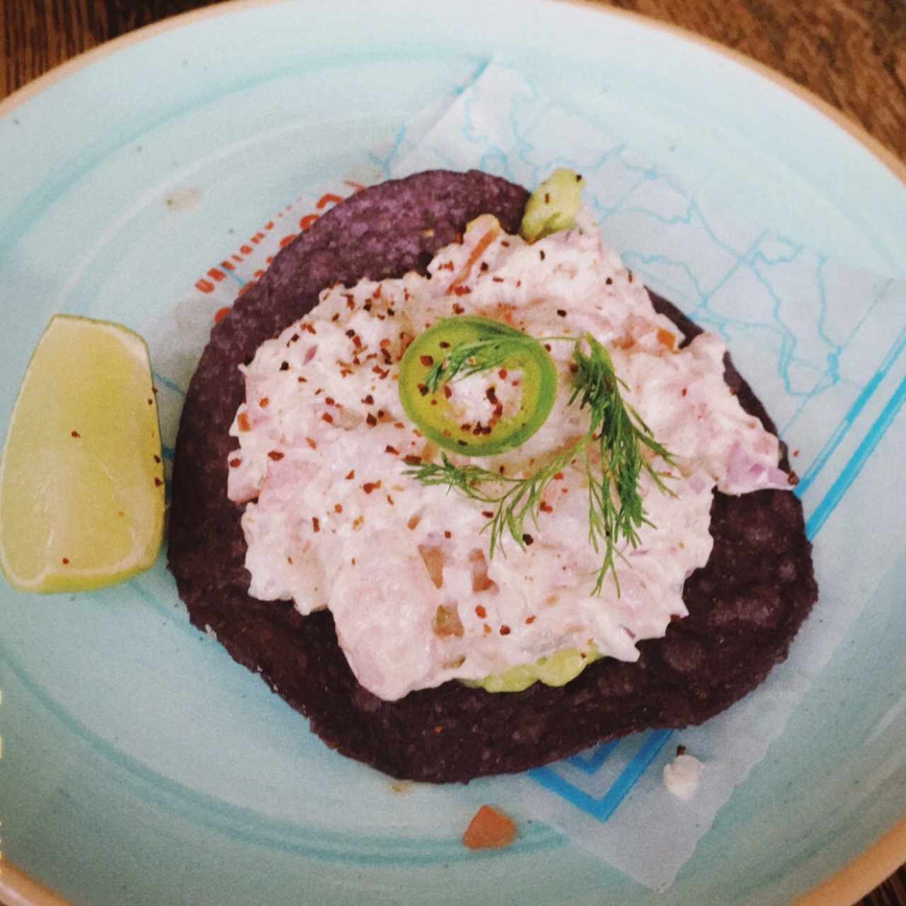 Tostada de cangrejo