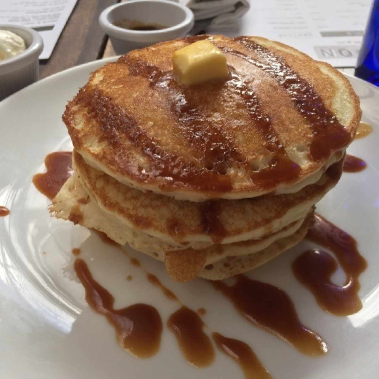 Pancakes con butterscotch cream