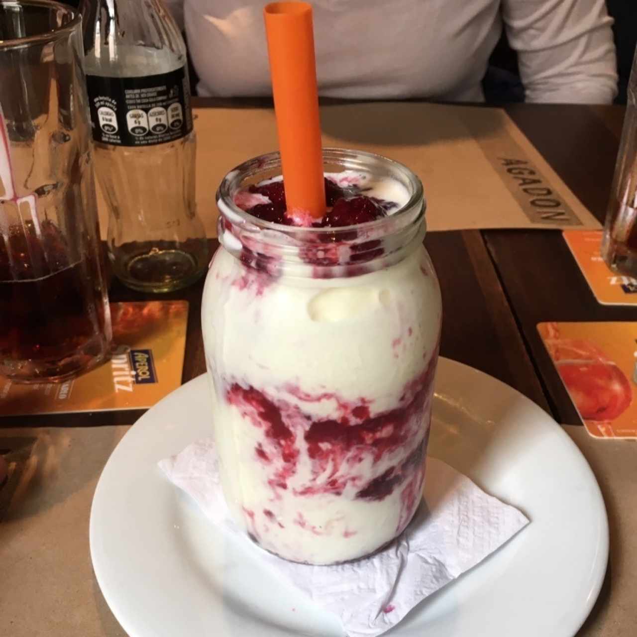 Malteada de frutos rojos