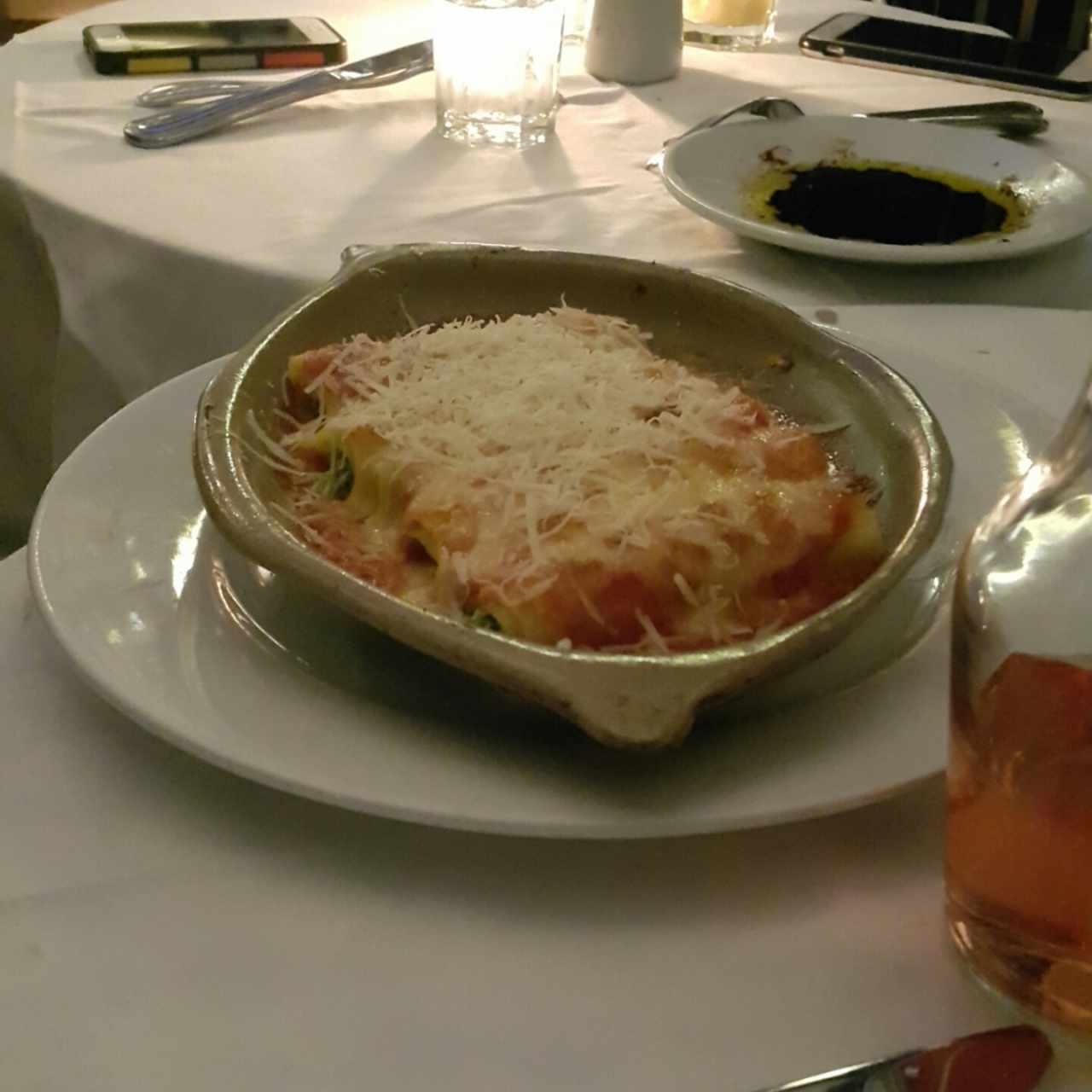 canelones de ricotta y espinaca