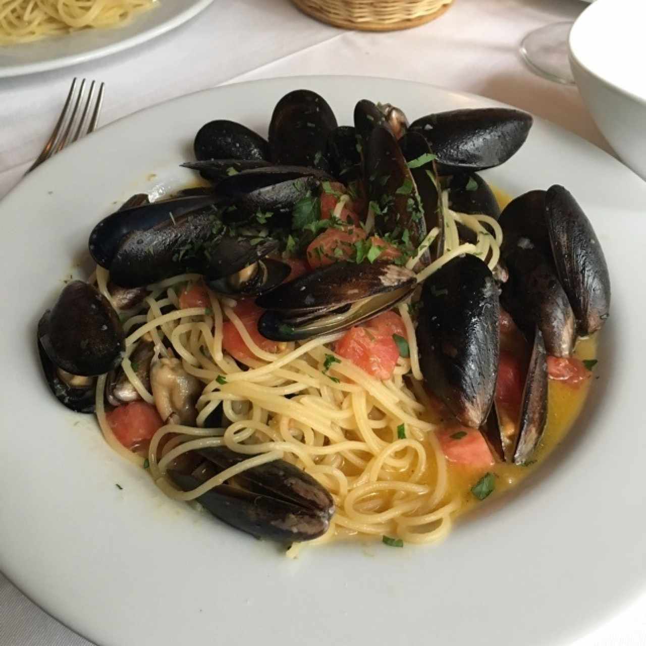 spaghetti mejillones