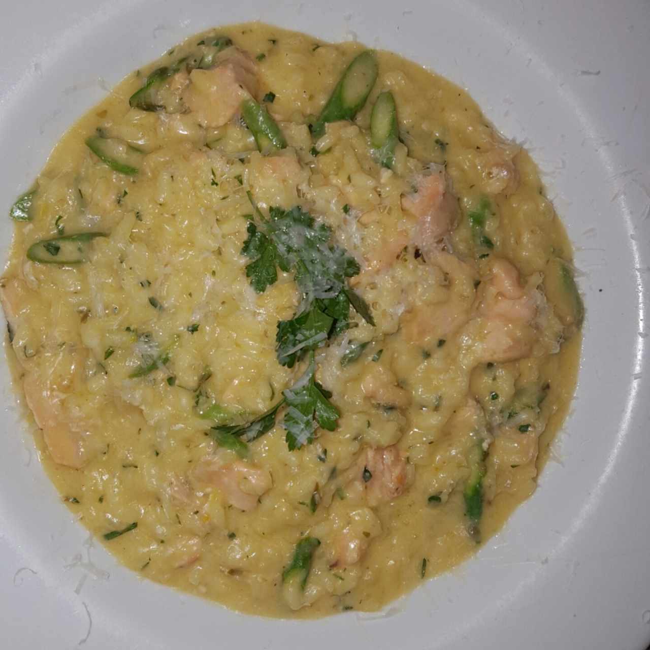 Risotto de salmón 