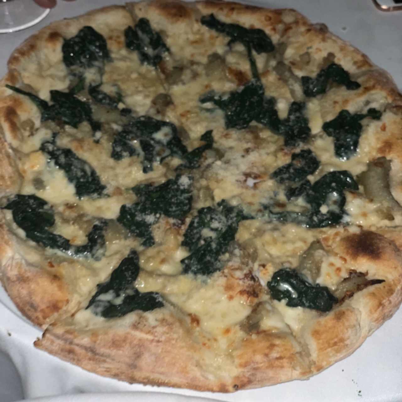 Pizza de espinacas