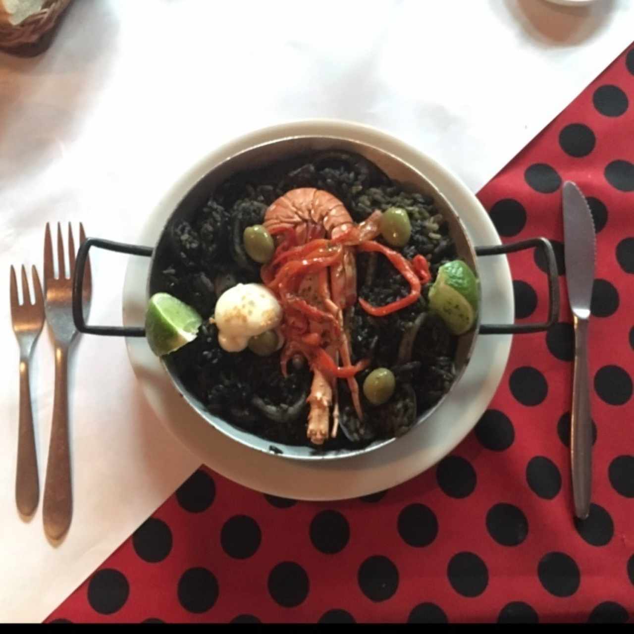 Arroz en tinta de calamar