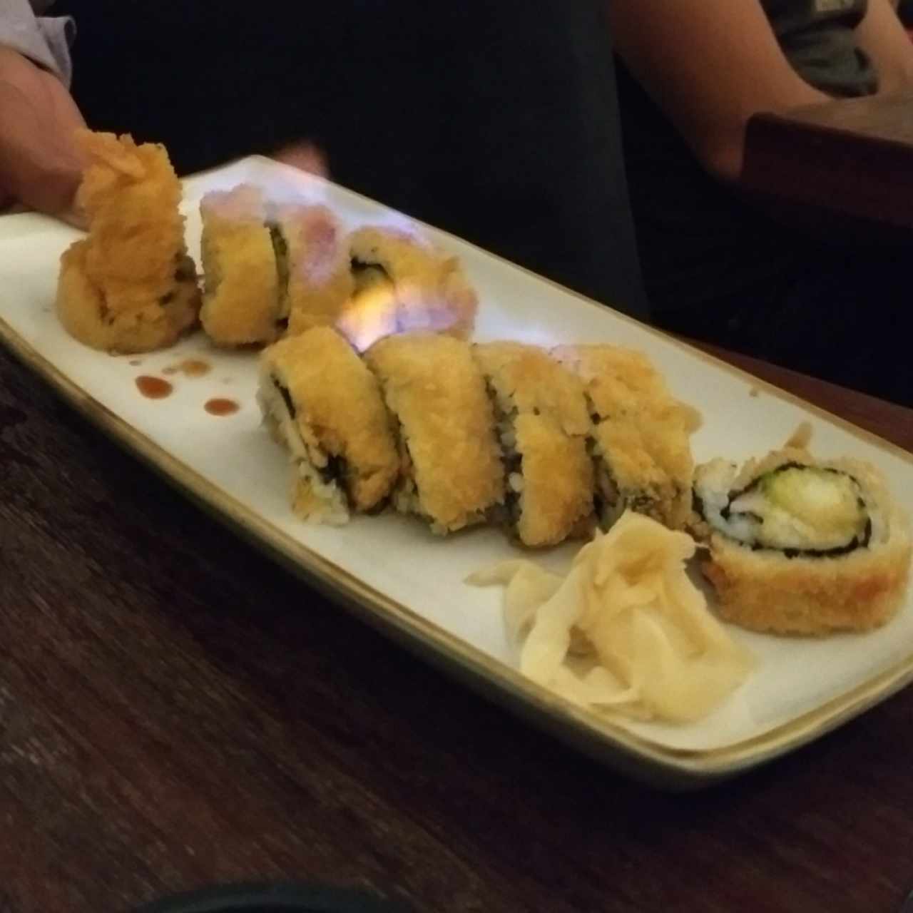 Rollito flameado