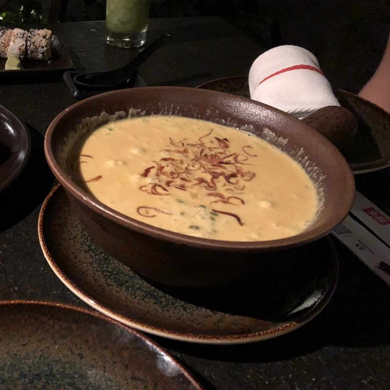 Fideos,pollo y crema de coco 