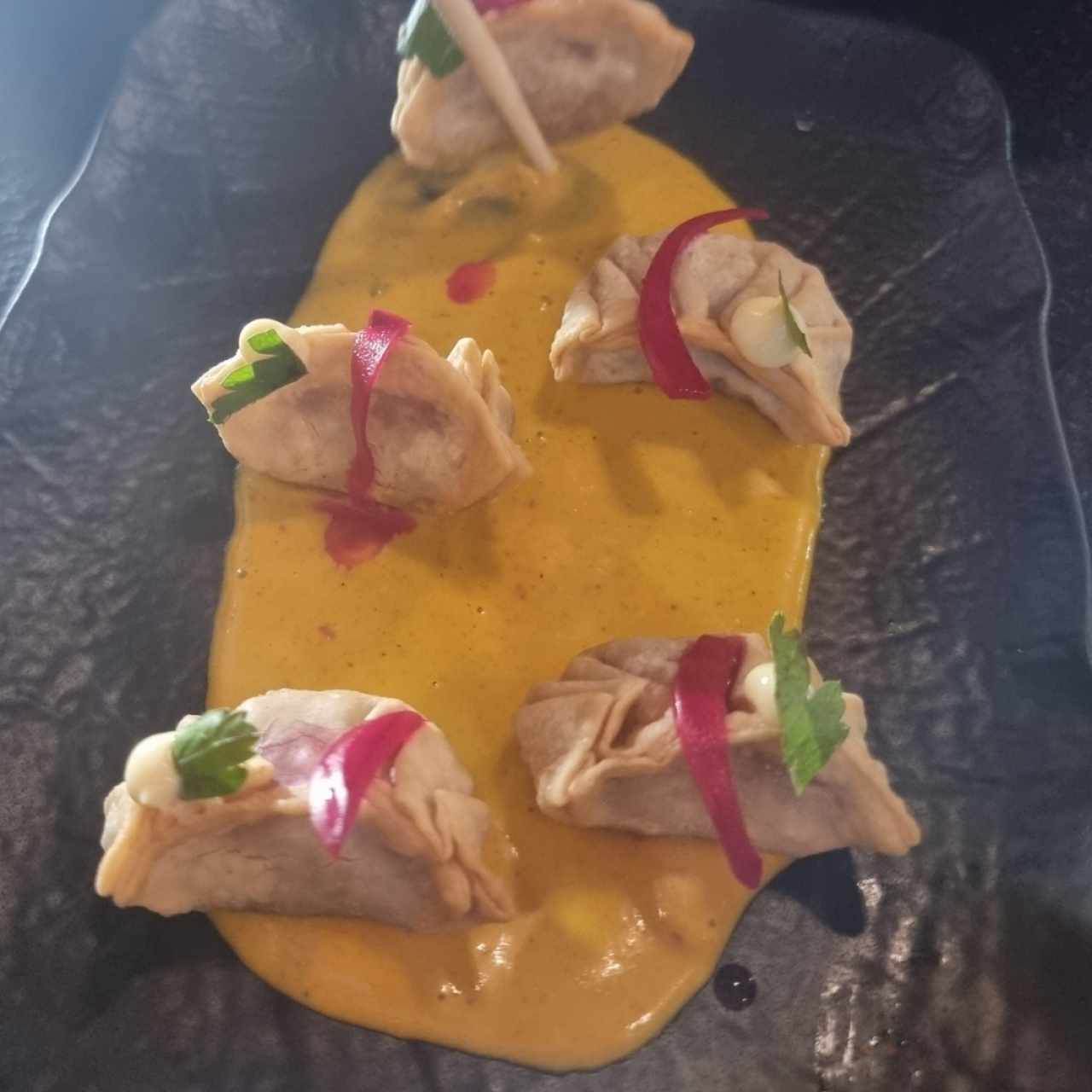 gyosas de camaron