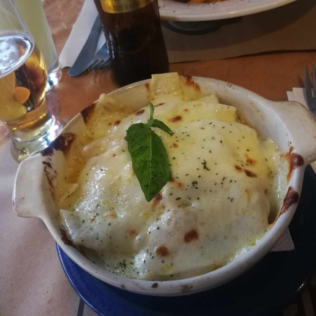 Lasagna de pollo 3 quesos
