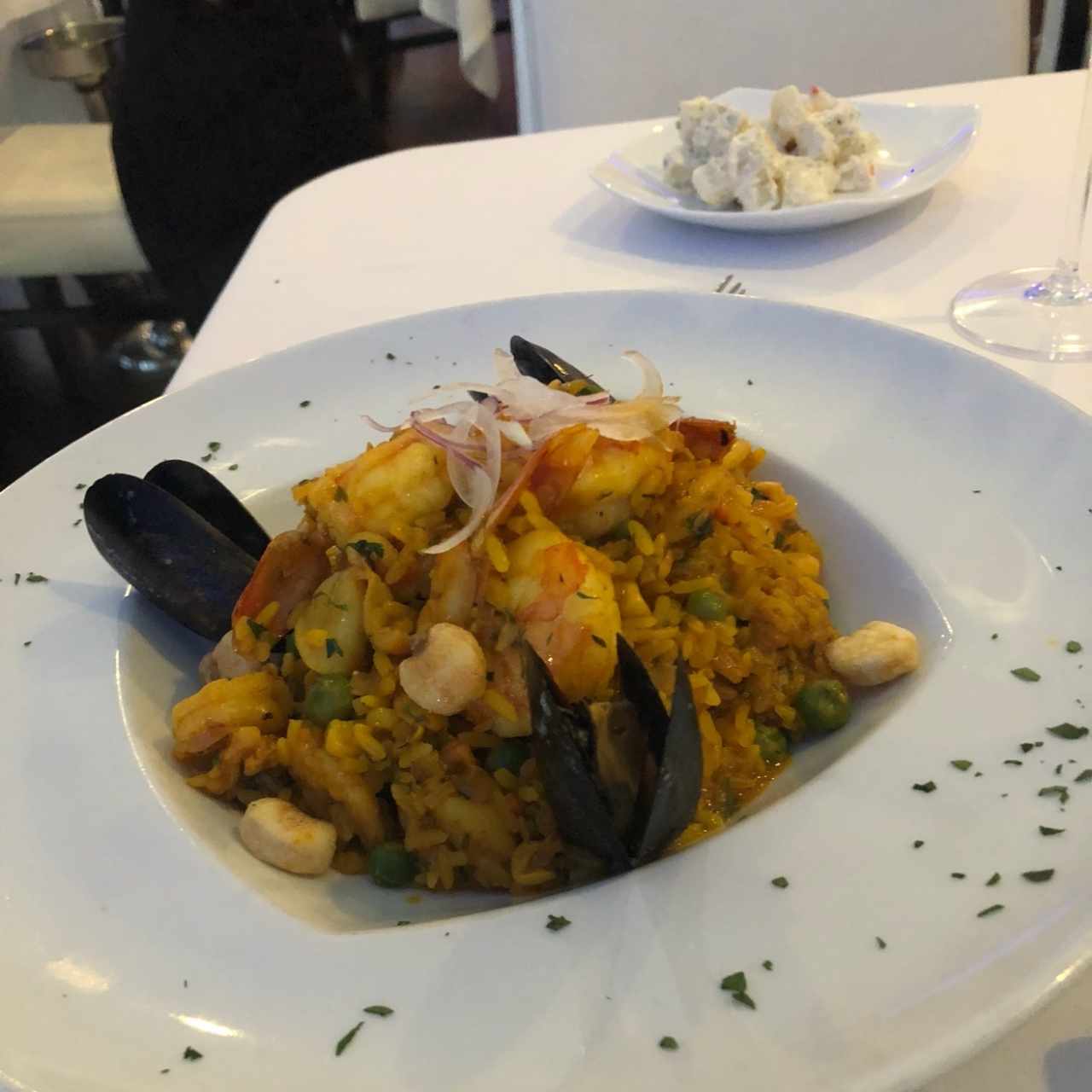 Arroz con mariscos a la peruana 