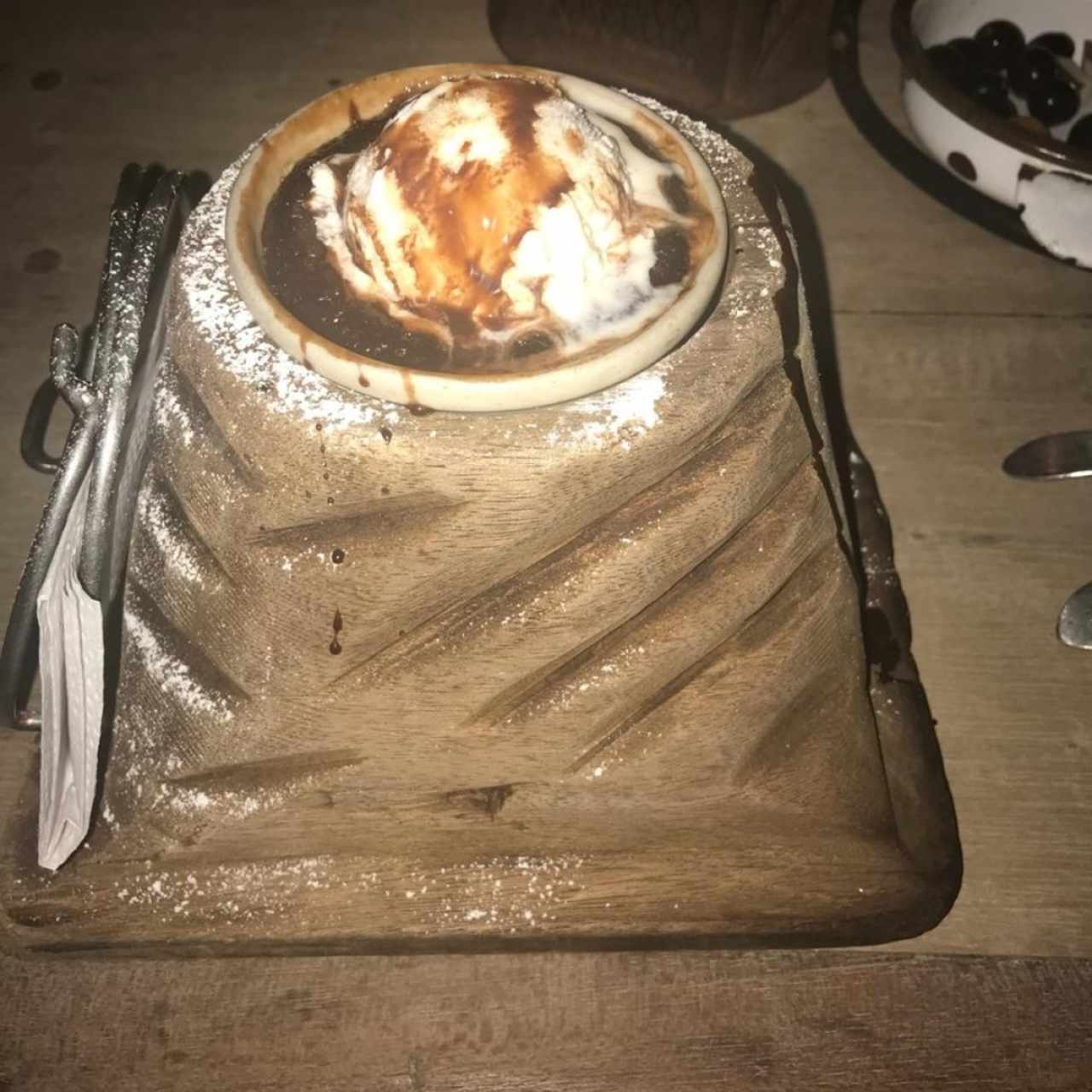 volcán de chocolate