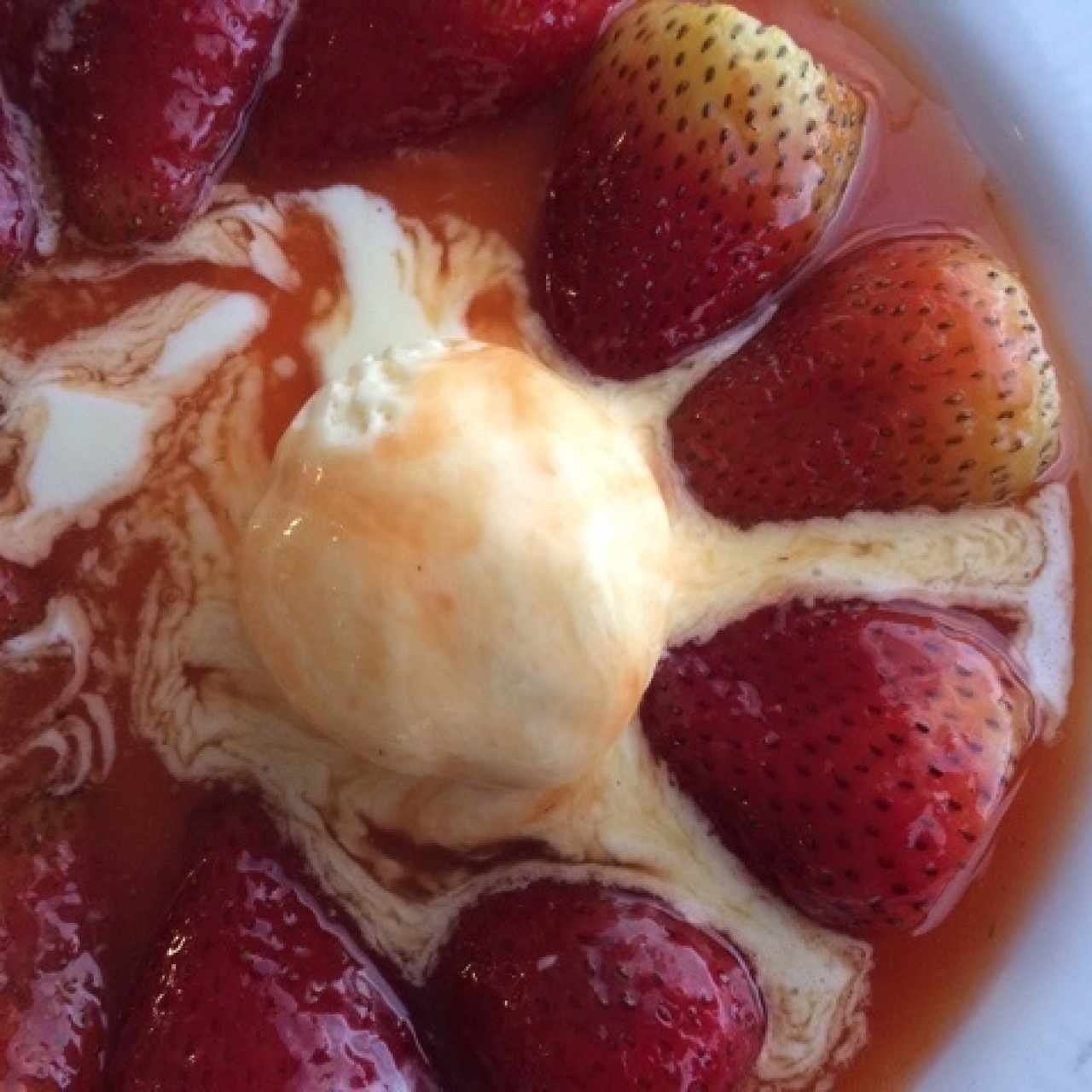 Fresas flambe