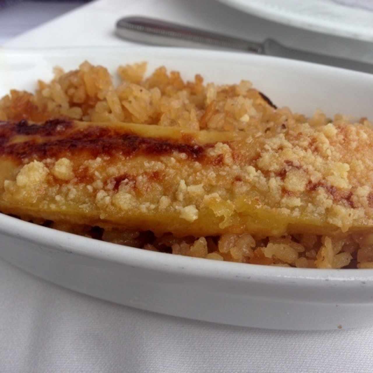 arroz com coco y platano 