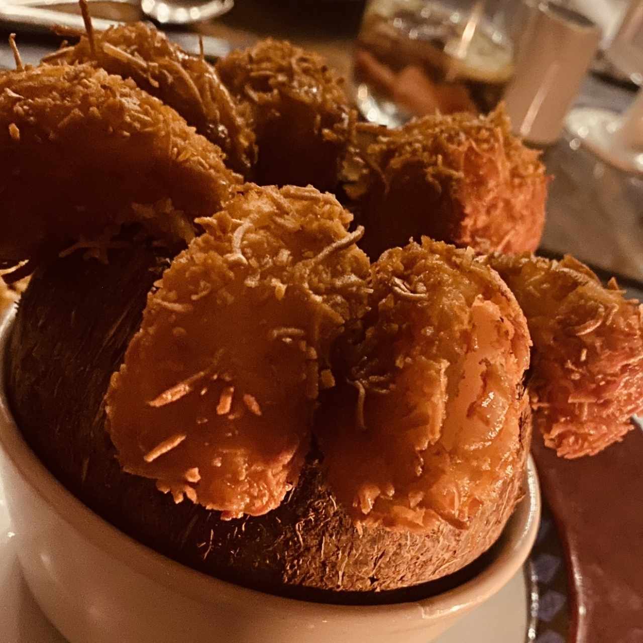 Langostinos con coco