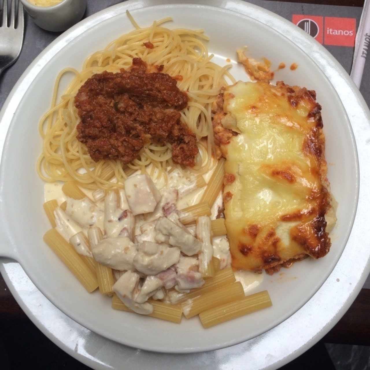 tres pastas al horno 