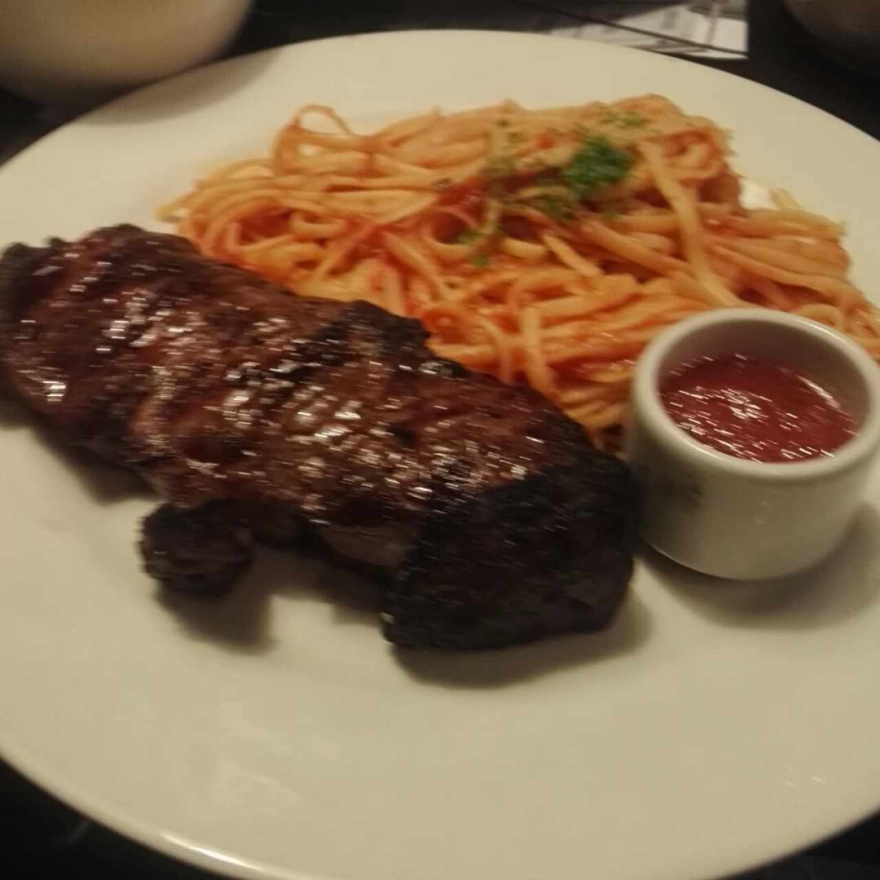 Bifé de chorizo.