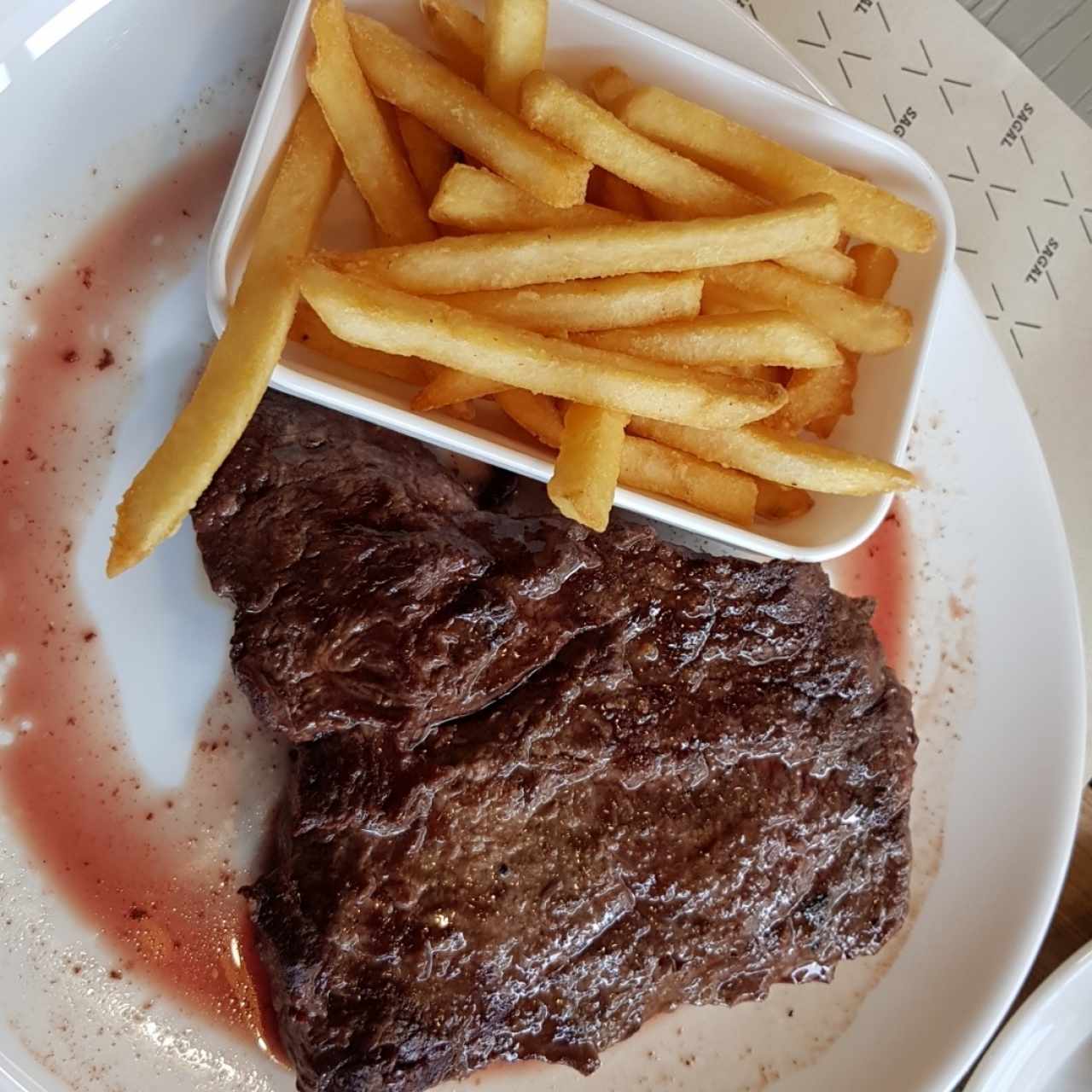 asado de paleta con papas a la francesa