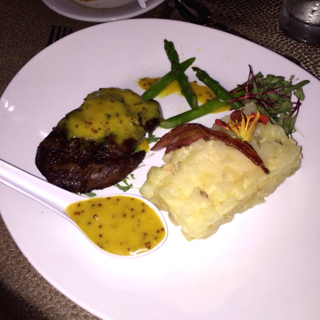 Filete de res a la mostaza