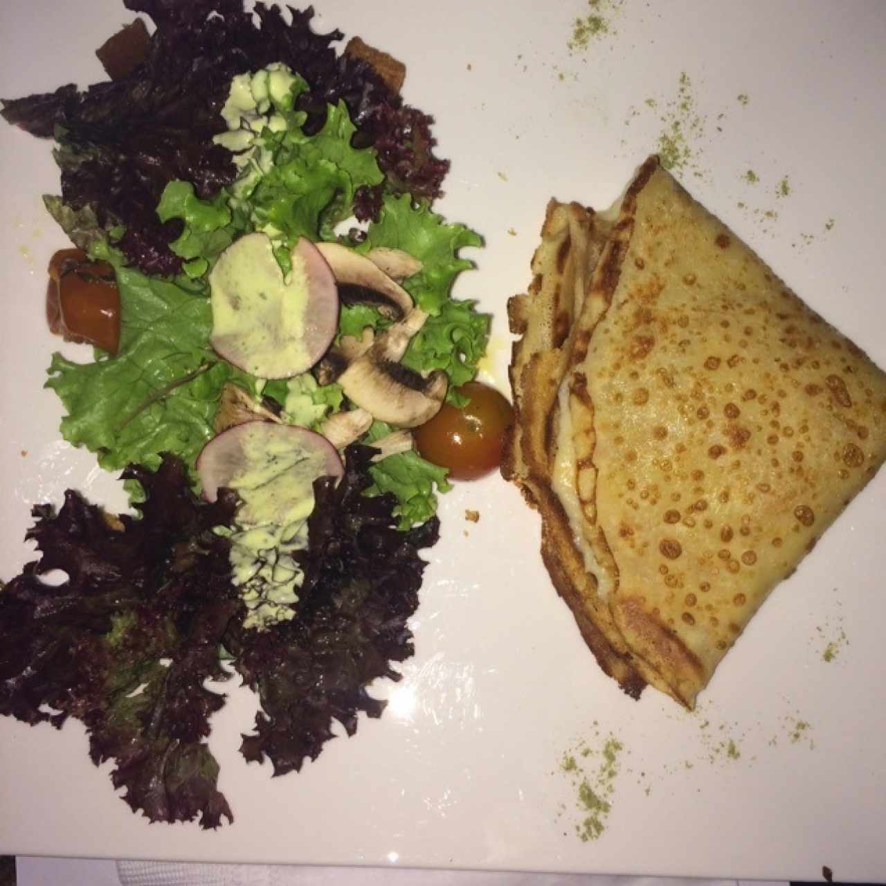 Crepes tres quesos