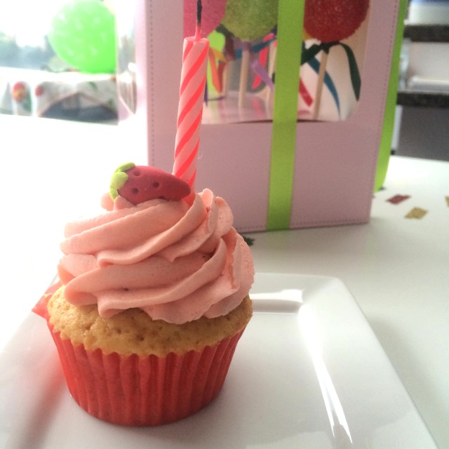 Cupcake de fresa 