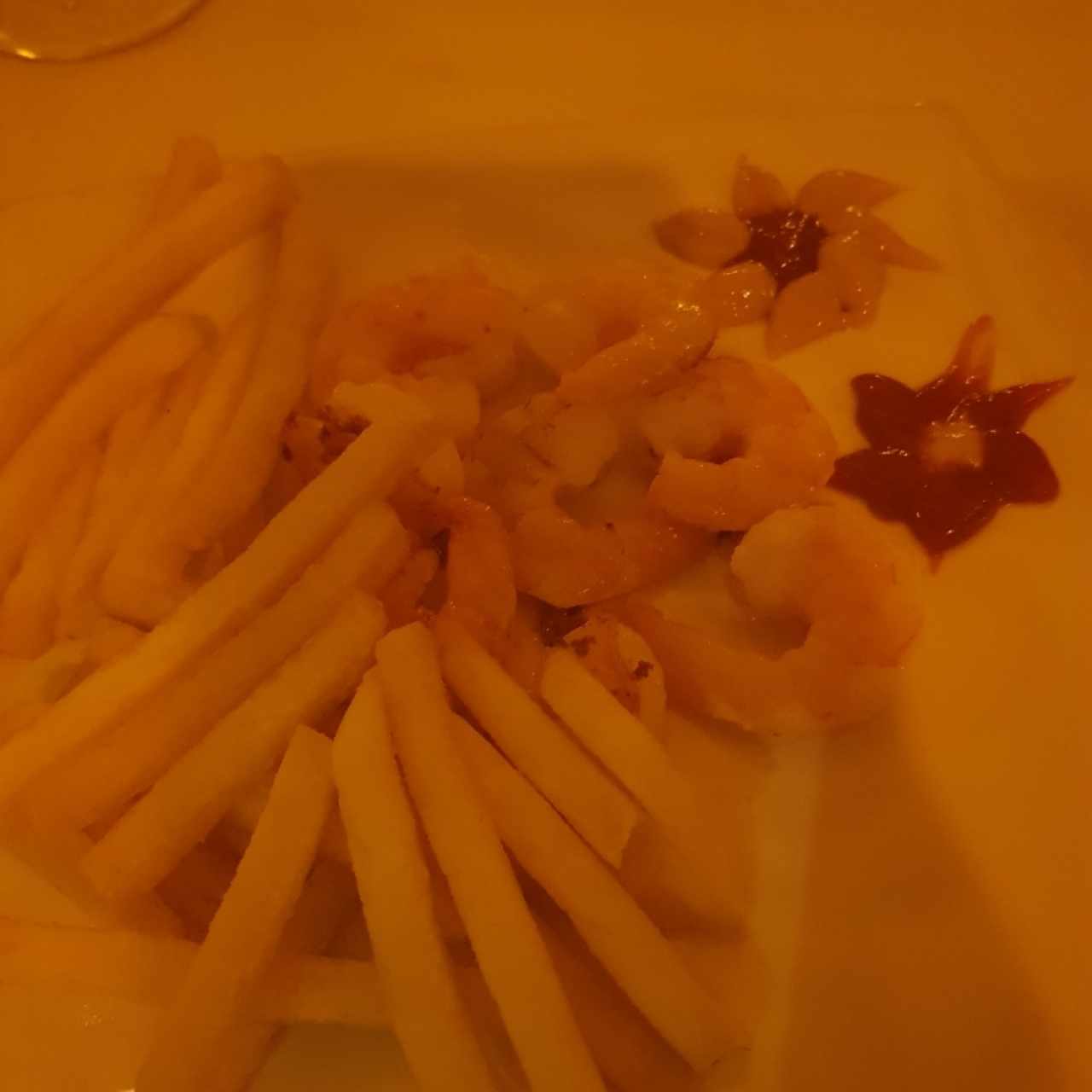 menú infantil de camarones 