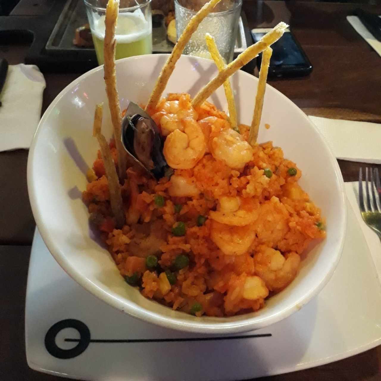 arroz con camarones