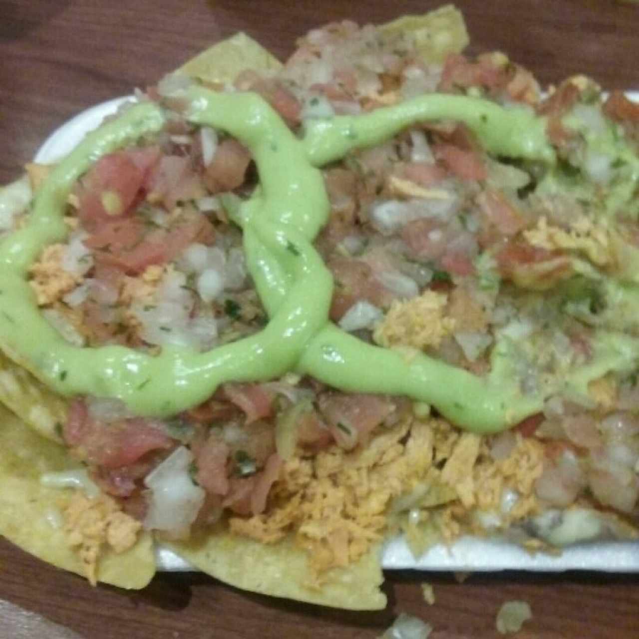 nachos con pollo