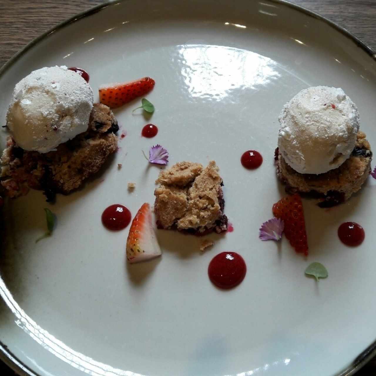 Crumble de frutos rojos