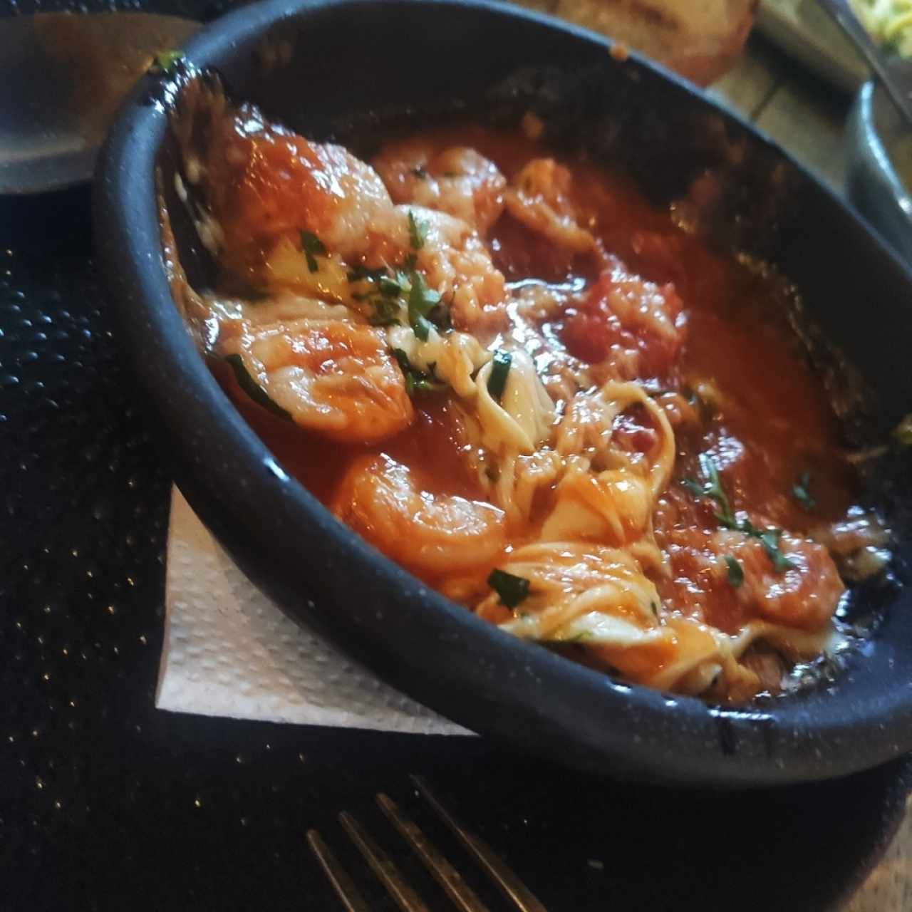 cazuela de camarones