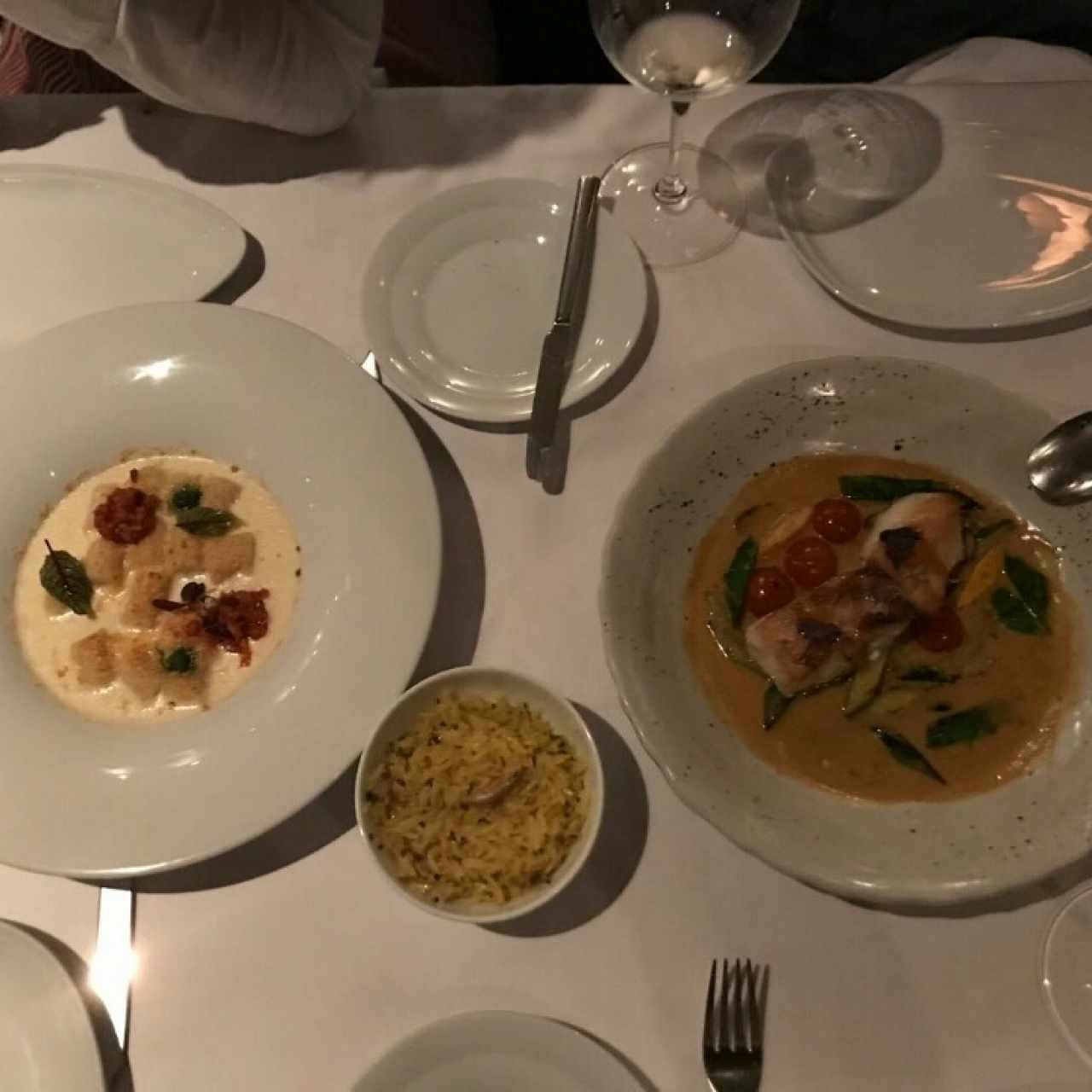 gnocchis y pescado al estilo Thaï 