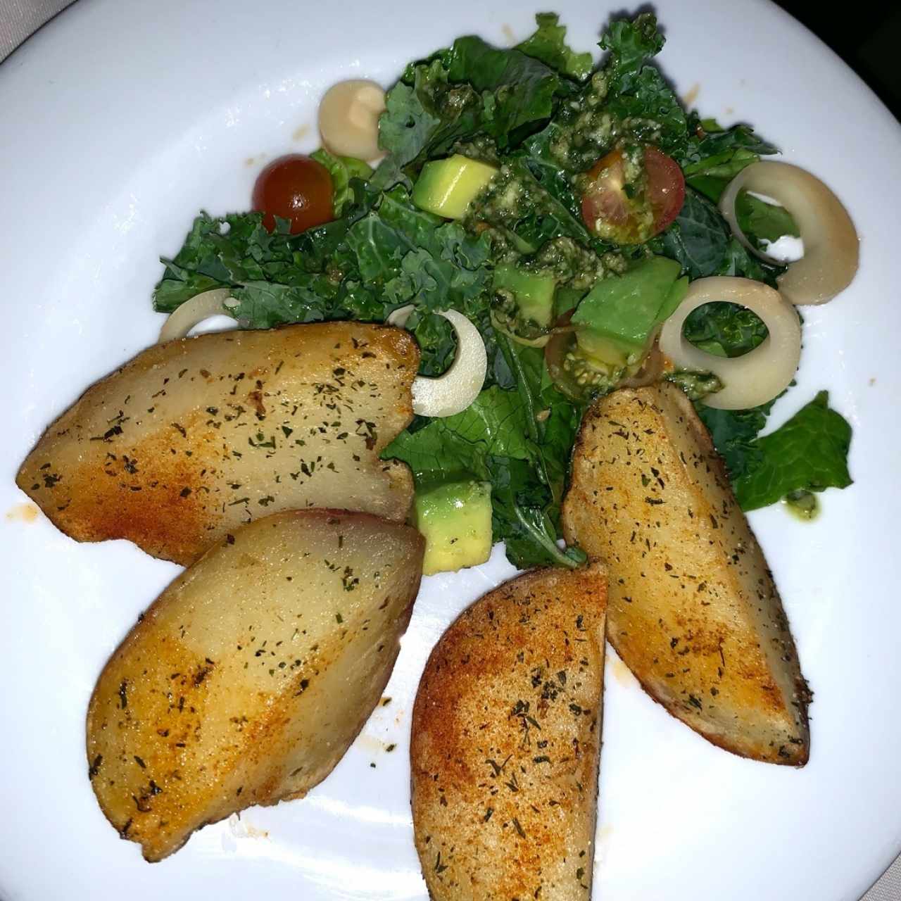 Ensalada de acompañamiento del filet mignon