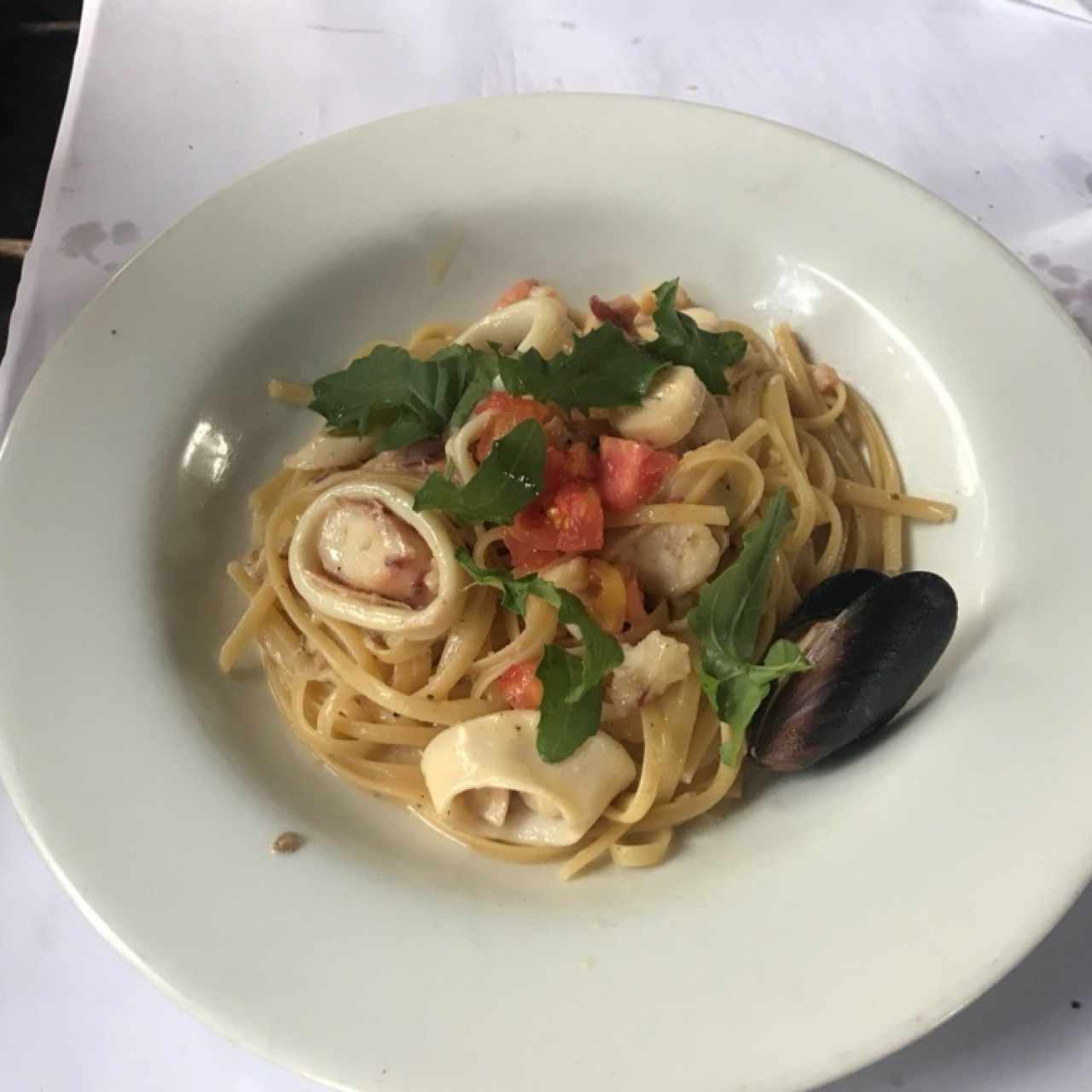Spagguetti con frutos del mar