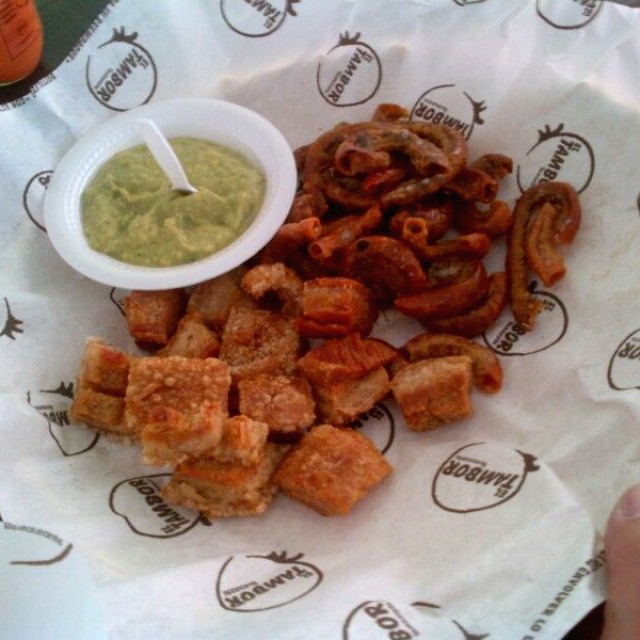 Chicharrón,  Chunchulla (Chinchulines) y Guacamole