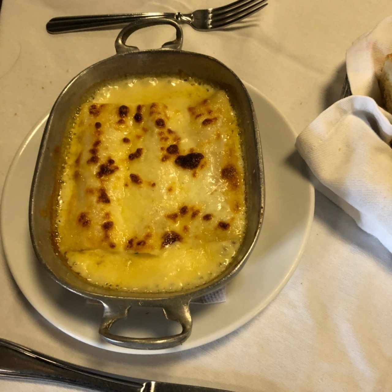 Canelones de pollo